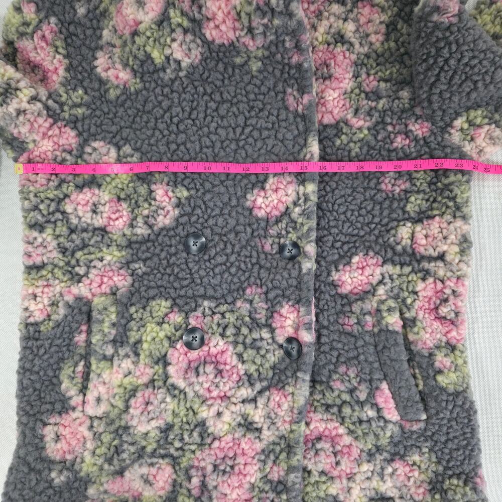 Free People Bali Sweet Attractions Sherpa Trench Coat Floral Sz Small NWT - Picture 8 of 11